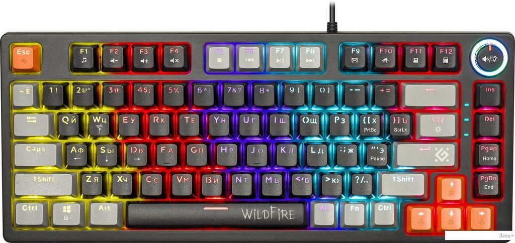 Клавиатура Defender Wildfire GK-213 (черный/серый)