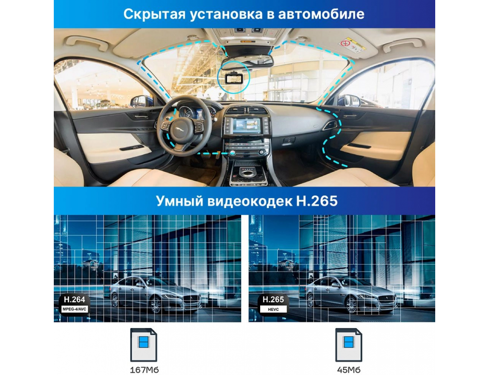 Видеорегистратор-радар детектор-GPS информатор (3в1) TrendVision DriveCam Real 4K Signature LNA 2CH