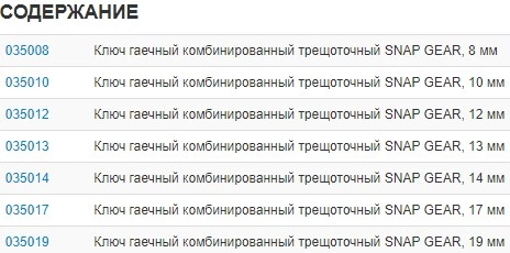 Набор ключей Ombra 935007 7 предметов