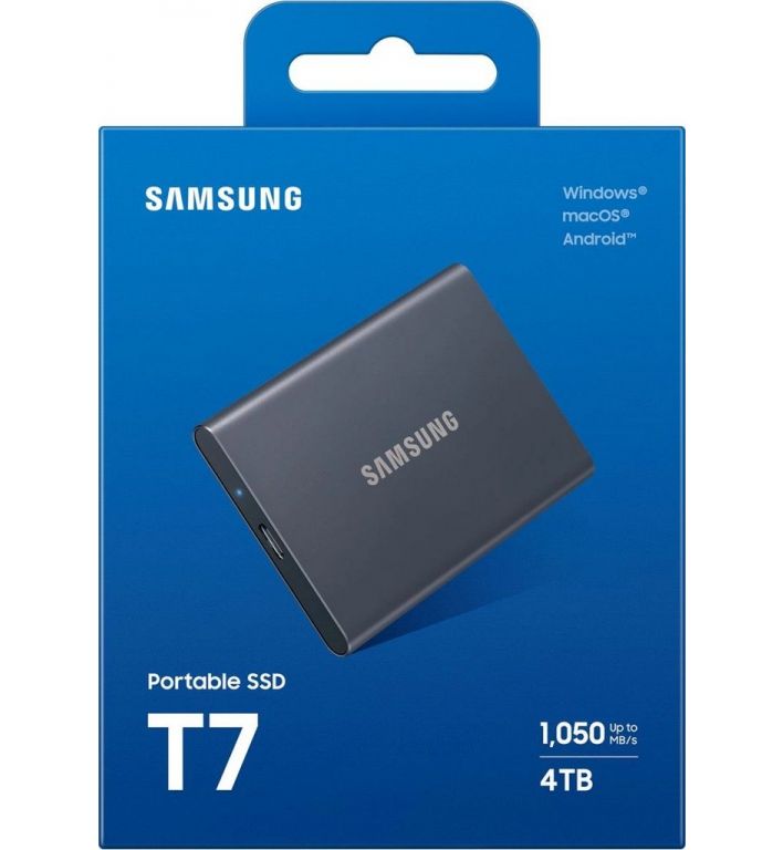 Внешний накопитель Samsung T7 4TB (серый)