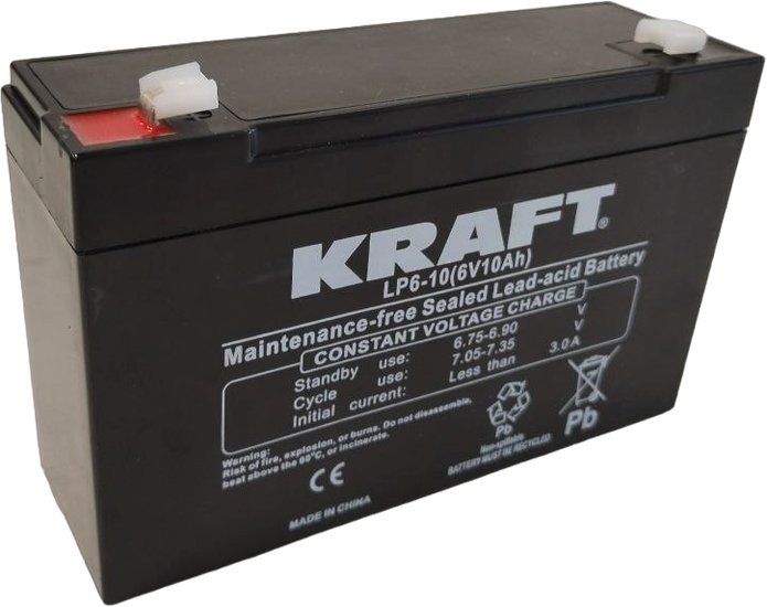 Аккумулятор для ИБП KRAFT LP6-10 (6V/10Ah)