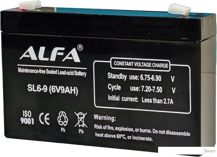Аккумулятор для ИБП ALFA SL6-9 (6V-9Ah)