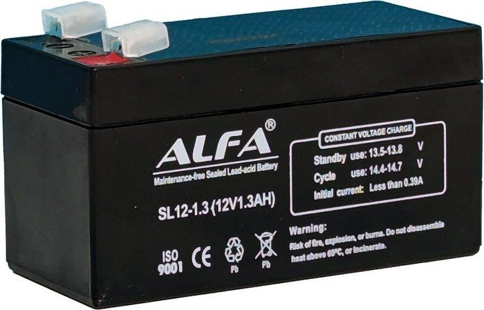Аккумулятор для ИБП ALFA SL12-1.3 (12V-1.3Ah)