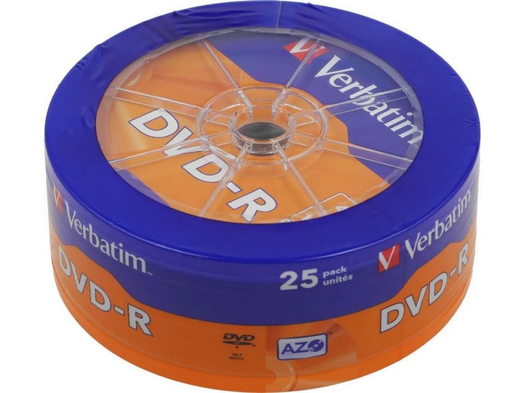 DVD-R диск Verbatim 4.7Gb 16x 43730 (25 шт.)