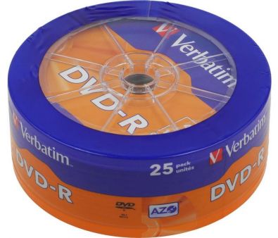 DVD-R диск Verbatim 4.7Gb 16x 43730 (25 шт.)