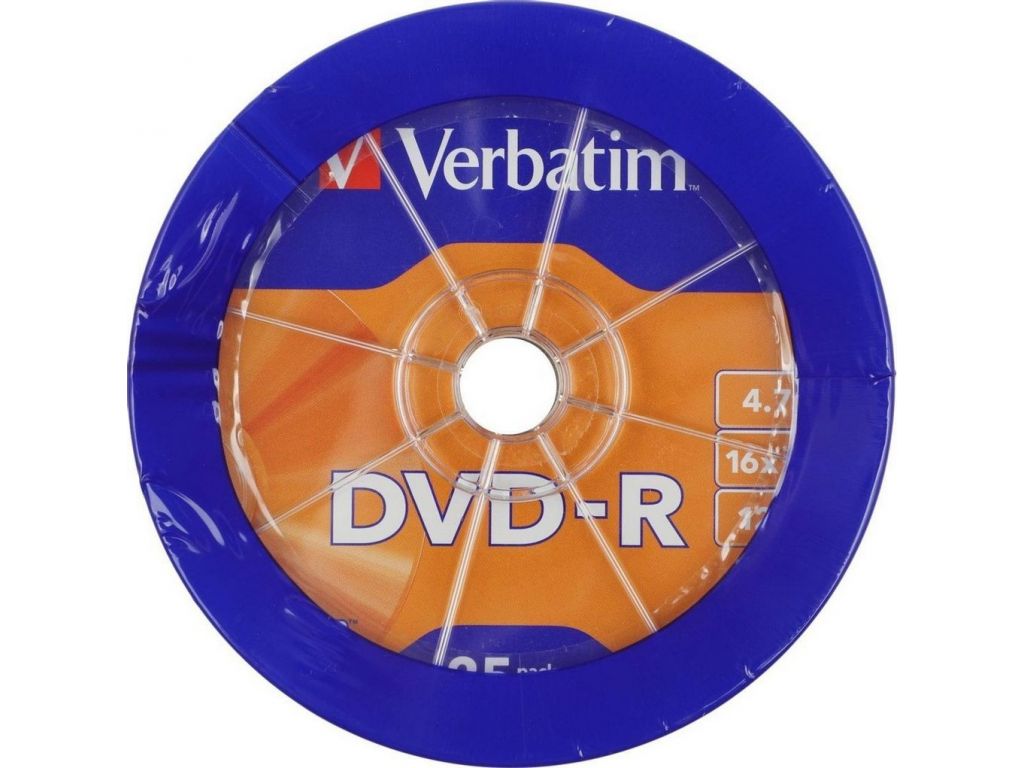 DVD-R диск Verbatim 4.7Gb 16x 43730 (25 шт.)