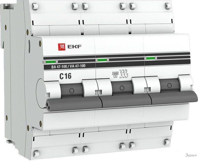 Выключатель автоматический EKF PROxima mcb47100-3-16C-pro