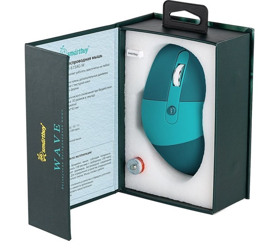 Мышь SmartBuy SBM-615AG-W (бирюзовый)