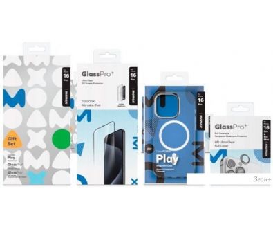 Чехол для телефона Momax Protection Bundle Set для iPhone 16 Pro MXAP24MTGS