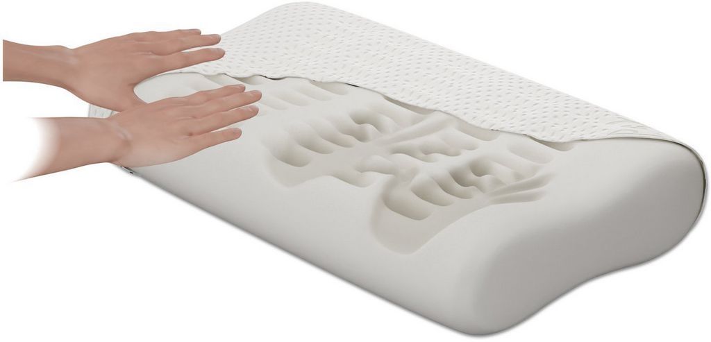 Ортопедическая подушка Mio Tesoro Premium Massage 60х38х12/10 (бабл белый)
