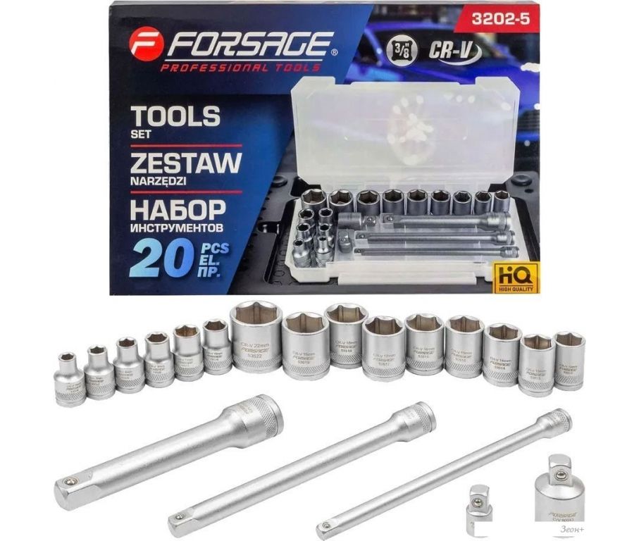Набор головок слесарных FORSAGE F-3202-5 (60269)