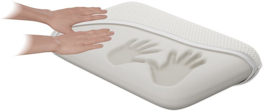 Ортопедическая подушка Mio Tesoro Premium Less Classic 50х32x10 (бабл белый)