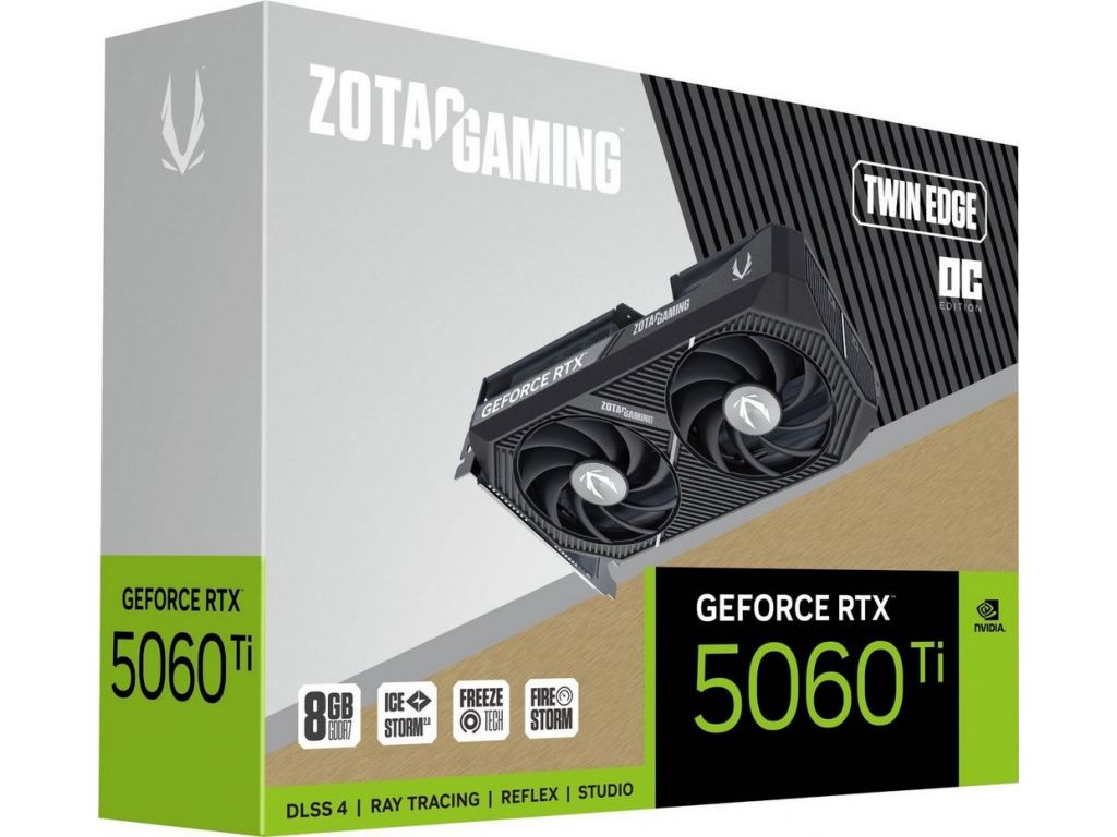Видеокарта ZOTAC Gaming GeForce RTX 5060 Ti 8GB Twin Edge OC ZT-B50610H-10M