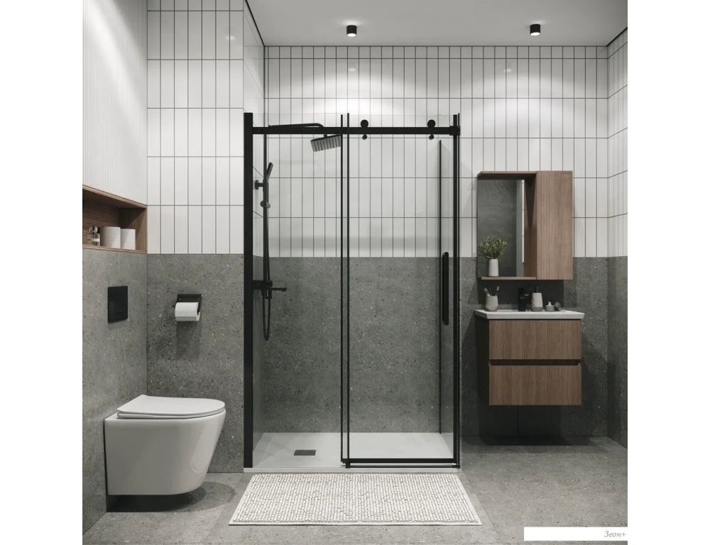 Душевой уголок Grossman Classic 160x90x195 120.K33.04.1690.21.00 (черный матовый/стекло прозрачное)