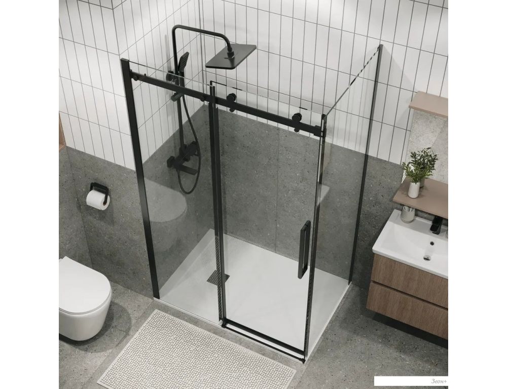 Душевой уголок Grossman Classic 160x90x195 120.K33.04.1690.21.00 (черный матовый/стекло прозрачное)