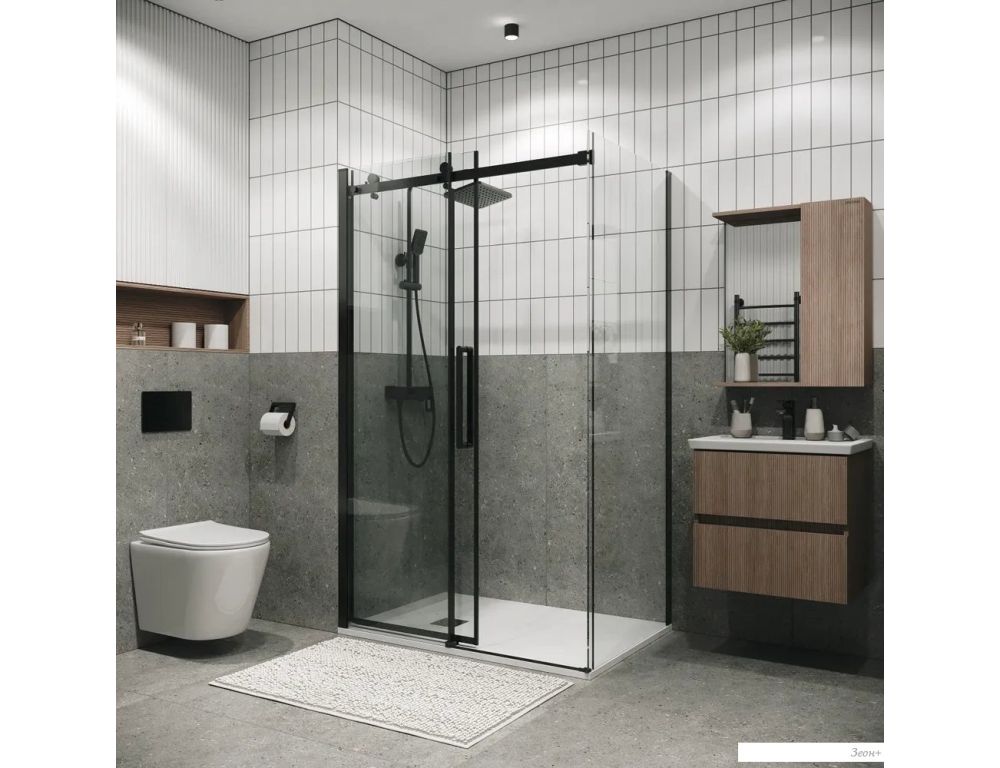 Душевой уголок Grossman Classic 160x90x195 120.K33.04.1690.21.00 (черный матовый/стекло прозрачное)
