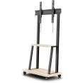 Стойка для телевизора Holder PR-108 черный/дуб 32"-65" макс.80кг напольный мобильный
