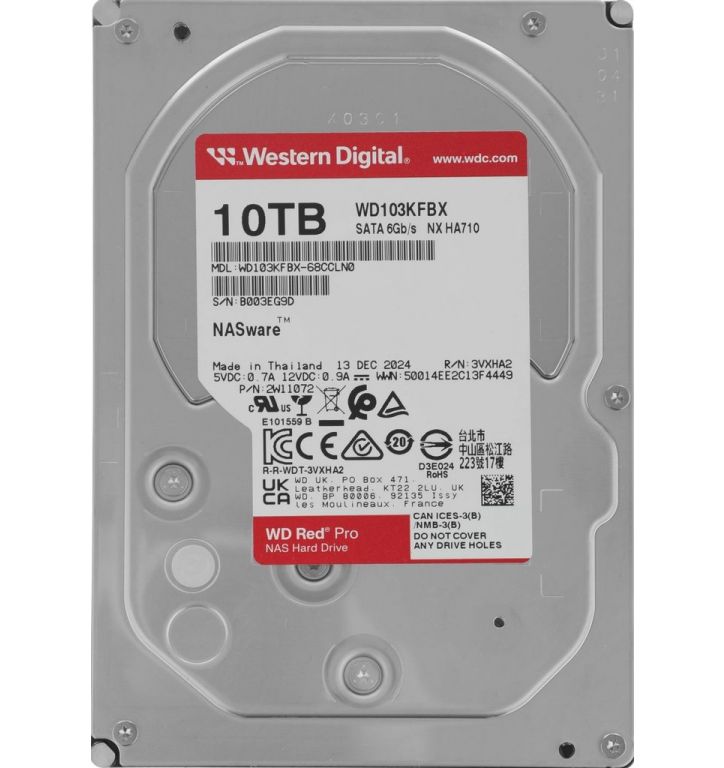 Жесткий диск WD Red Pro 10TB WD103KFBX