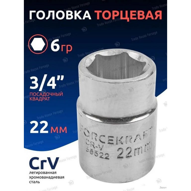 Головка слесарная ForceKraft FK-56522 (54302)