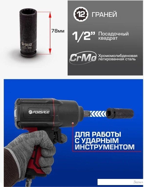 Головка слесарная FORSAGE F-4488520 (54918)
