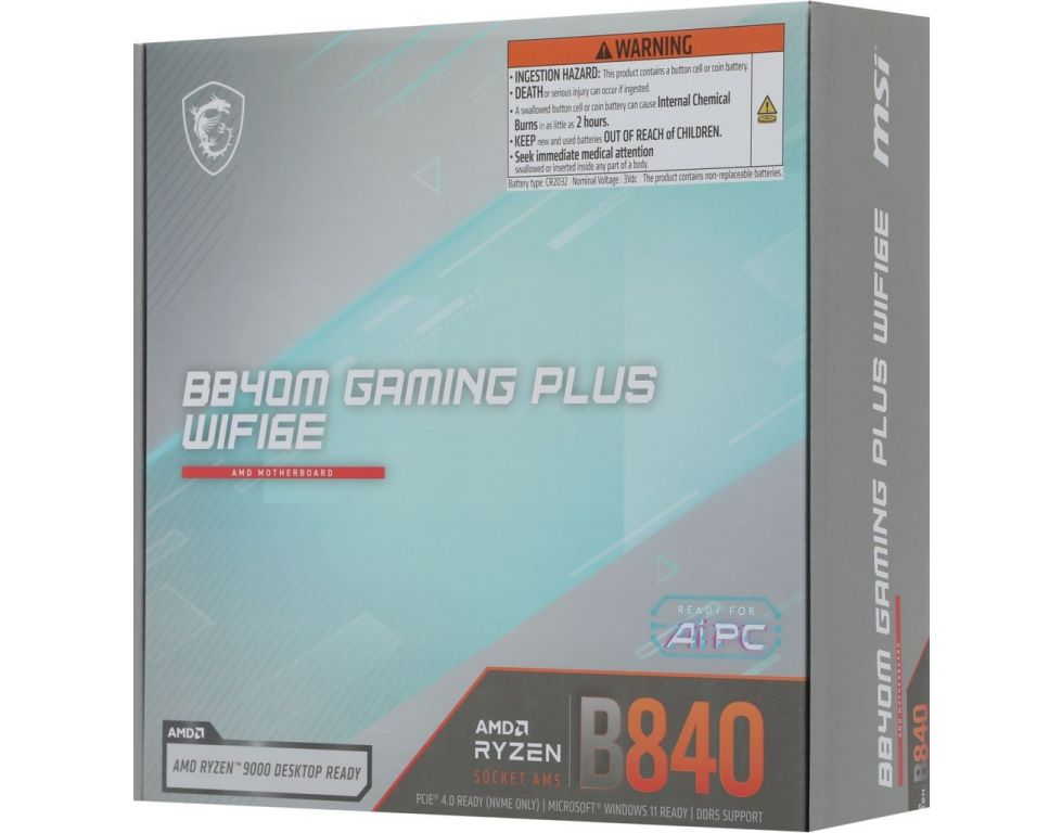 Материнская плата MSI B840M Gaming Plus WiFi6E