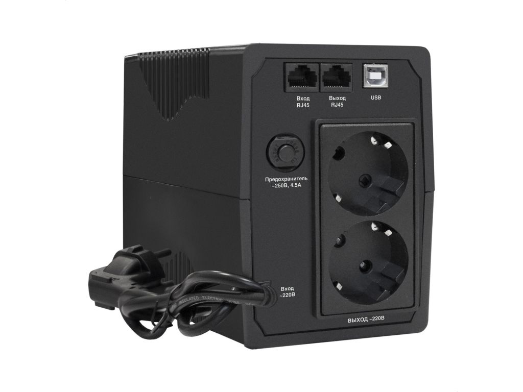 Источник бесперебойного питания ExeGate Power Smart ULB-600.LCD.AVR.2SH.RJ.USB EP212515RUS