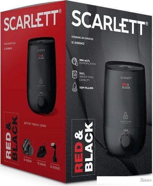 Увлажнитель воздуха Scarlett SC-AH986M30 (красный/черный)