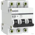 Выключатель автоматический EKF Basic 3P 25А (B) 4,5кА ВА 47-29 mcb4729-3-25-B