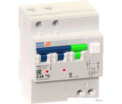 КЭАЗ OptiDin VD63 2P C 16А 30мА тип A 6кА УХЛ4 103453