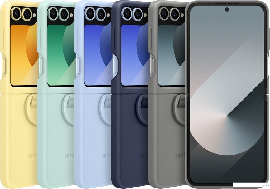 Чехол для телефона Samsung Silicone Case Galaxy Z Flip6 (серый)