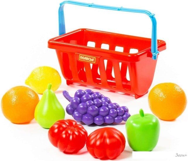Корзина игрушечная Полесье Набор продуктов с корзинкой №2 46963