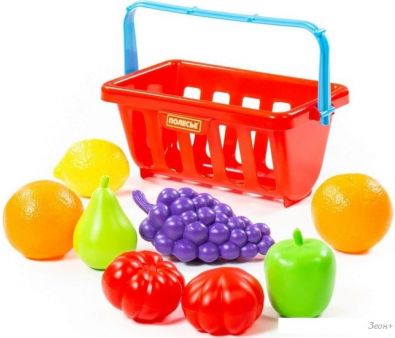 Корзина игрушечная Полесье Набор продуктов с корзинкой №2 46963