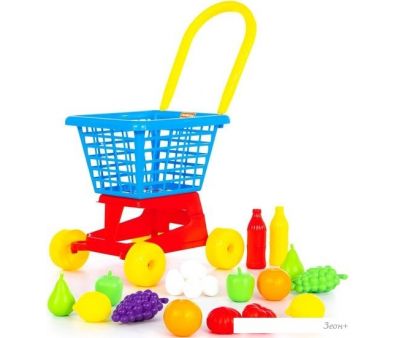 Тележка игрушечная Полесье Supermarket №1 с набором продуктов 42989