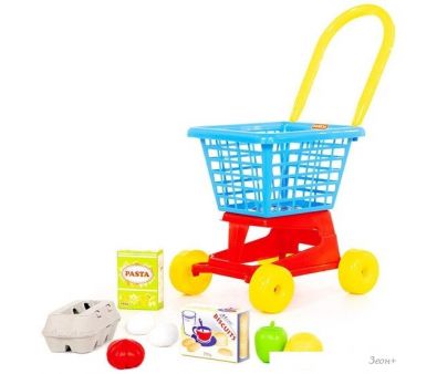 Тележка игрушечная Полесье Supermarket №1 с набором продуктов 67890