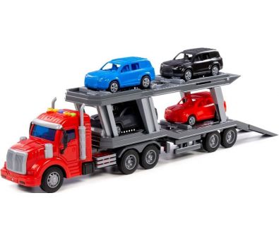 Автовоз Полесье Профи Тягач с полуприцепом-автовозом 83972