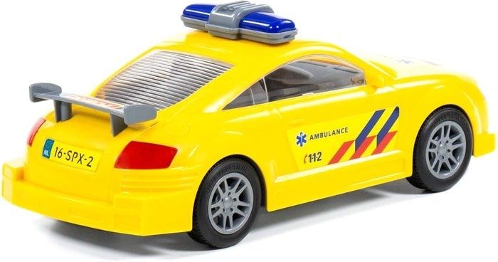 Игрушечный транспорт Полесье Автомобиль скорая помощь инерционный 71293 (желтый)