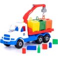 Игрушечный транспорт Полесье Сталкер автомобиль-контейнеровоз 90379 (белый/синий/красный)