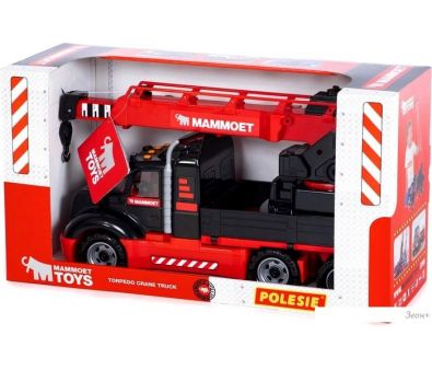 Игрушечный транспорт Полесье Mammoet автомобиль-кран 56832 (черный/красный)