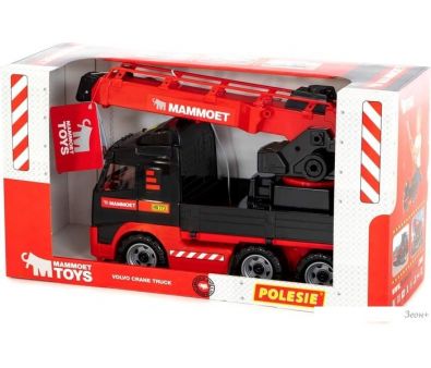 Игрушечный транспорт Полесье Mammoet Volvo автомобиль-кран 56986 (черный/красный)