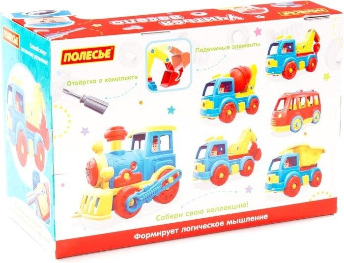 Конструктор Полесье 84842 Паровоз