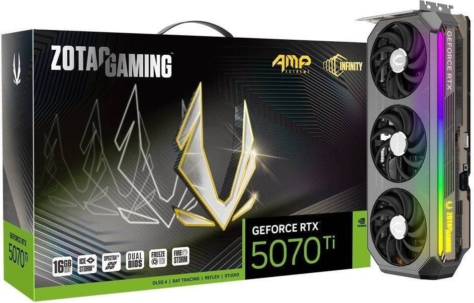 Видеокарта ZOTAC Gaming GeForce RTX 5070 Ti AMP Extreme Infinity ZT-B50710B-10P