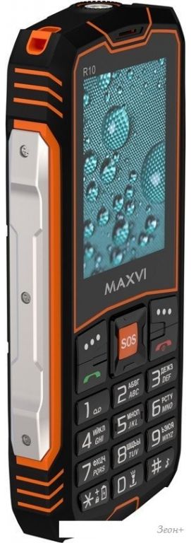 Телефон Maxvi R10 (черный/оранжевый)