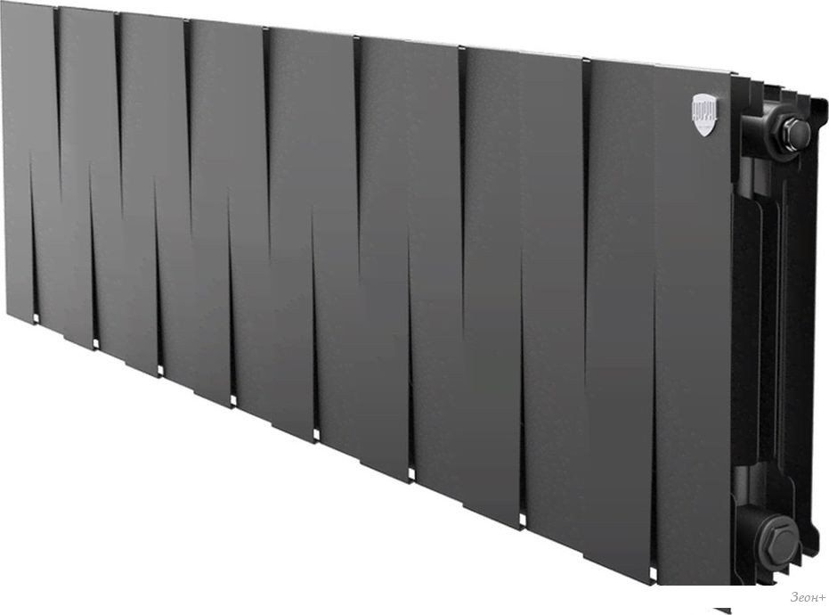 Биметаллический радиатор Royal Thermo PianoForte 300 Черный - 16 секций