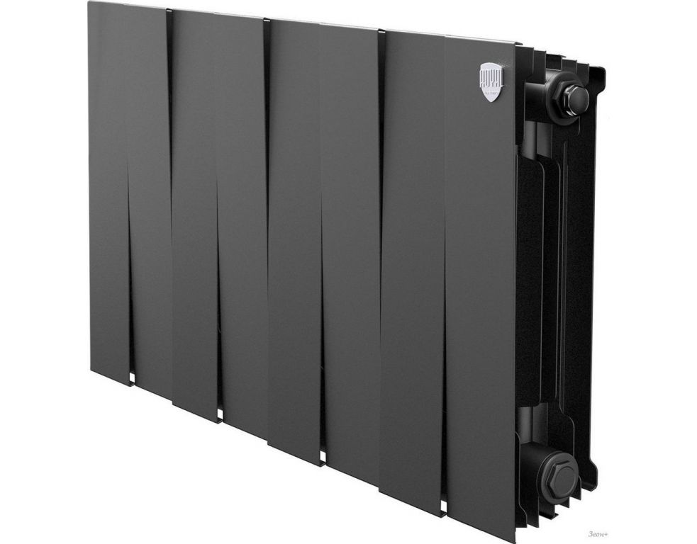 Биметаллический радиатор Royal Thermo PianoForte 300 Черный - 8 секций