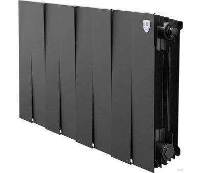 Биметаллический радиатор Royal Thermo PianoForte 300 Черный - 8 секций