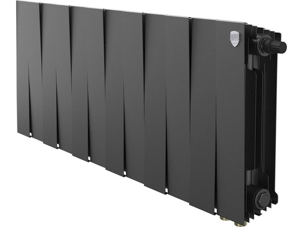 Биметаллический радиатор Royal Thermo PianoForte 300 Черный VR80 - 12 секций