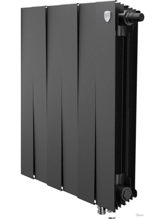 Биметаллический радиатор Royal Thermo PianoForte 500 Черный VR80 - 6 секций