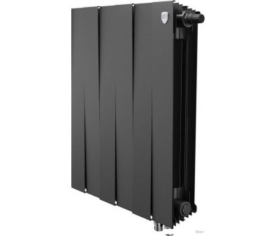 Биметаллический радиатор Royal Thermo PianoForte 500 Черный VR80 - 6 секций