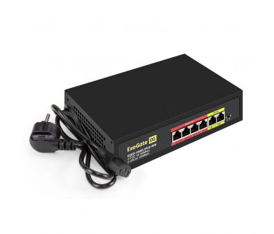 Коммутатор неуправляемый ExeGate EDES-1006D.4PoE-48W EX299020RUS
