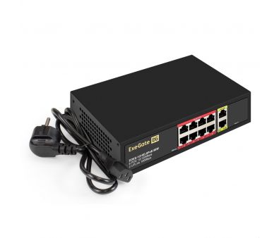 Коммутатор неуправляемый ExeGate EDES-1010D.8PoE-96W EX299021RUS